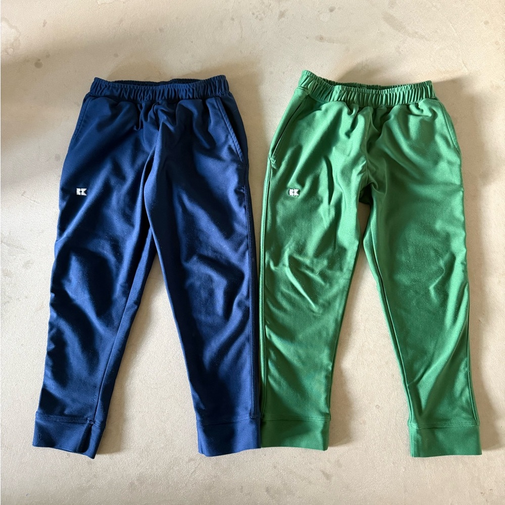 Kids' Navy and Green Jogger Sweatpants